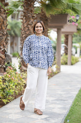 Grey Batik Top